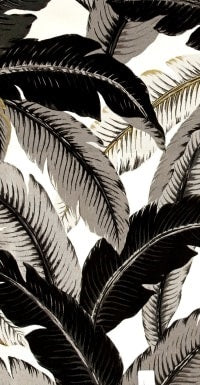 Black and White Swaying Palms Table Runner