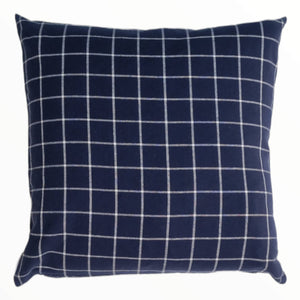 Blue Farmhouse Check Indoor Cushion Cover