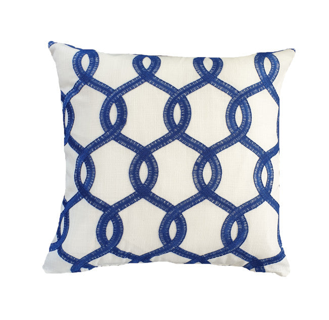 Blue Nautical Rings Indoor Cushion Cover