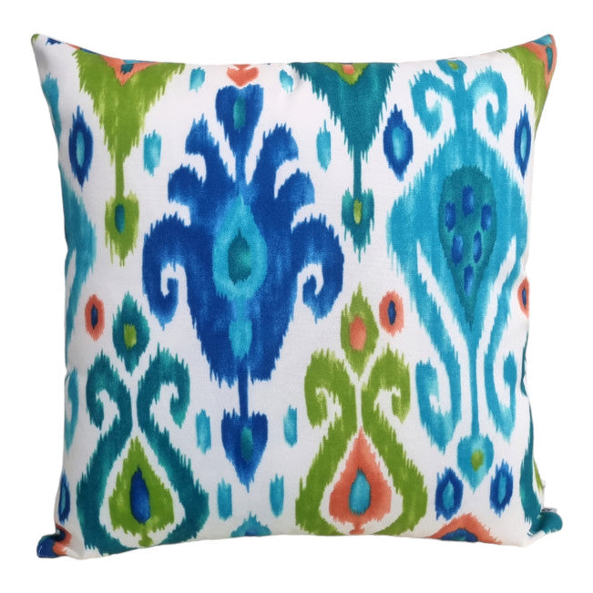 Blue Pasco Ikat Outdoor Cushion Cover