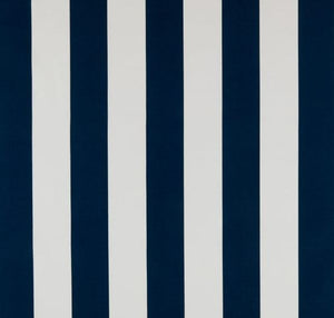 Cobalt Navy and White Stripe Fabric per meter