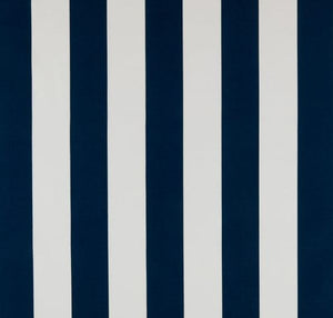 Cobalt Navy and White Stripe Fabric per meter