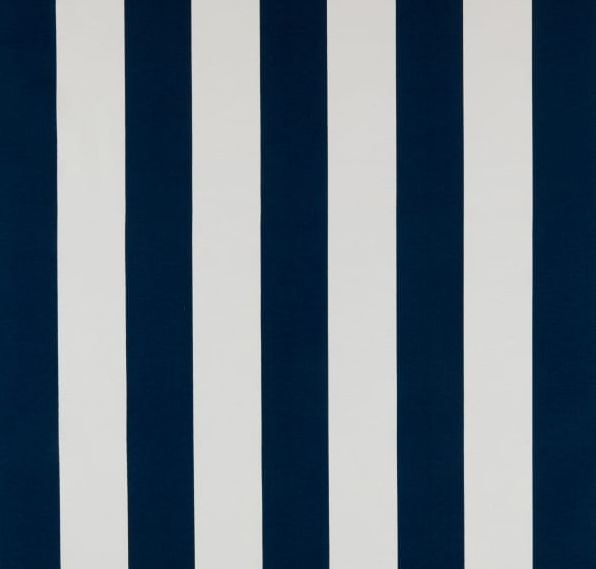 Cobalt Navy and White Stripe Fabric per meter