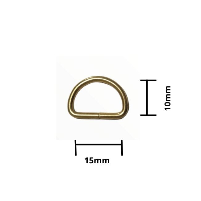 D-Ring 15mm Gold | Thread Candy – Thread Candy