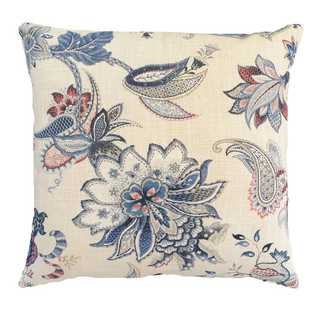 Denim Floral Indoor Cushion Cover