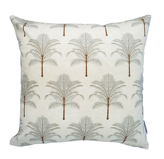 Golden Beige Palms Indoor Cushion Cover