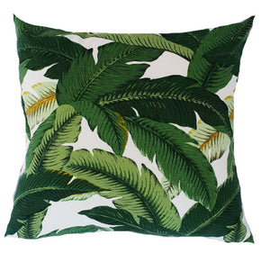 Green Tropical Banana Leaves Outdoor Cushion Cover