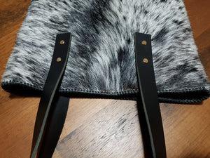 Unique Black and White Cow Hide Leather Bag