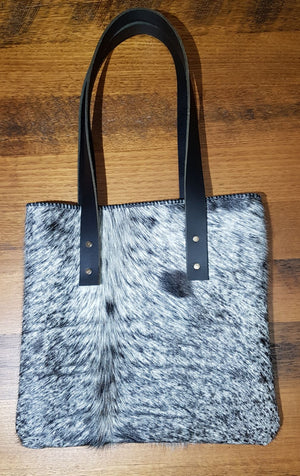 Unique Black and White Cow Hide Leather Bag