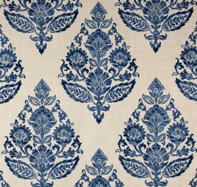 Antique Blue Damask Indoor Cushion Cover