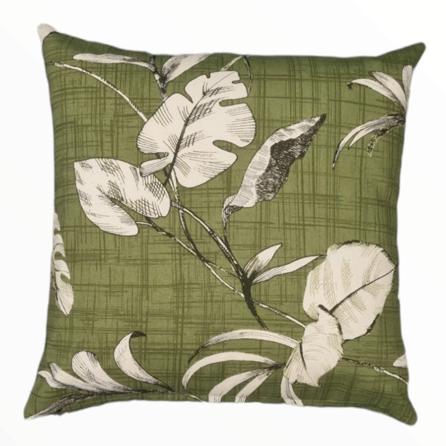 Khaki Green Palm Indoor Cushion Cover