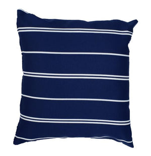 Navy Blue and White Pin Stripe Hamptons Style Cushion Cover