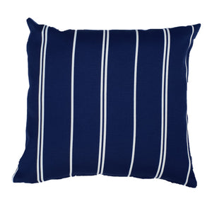 Navy Blue and White Pin Stripe Hamptons Style Cushion