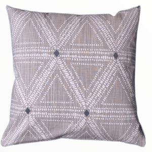 Neutral Spotted Geometric Indoor Cushion