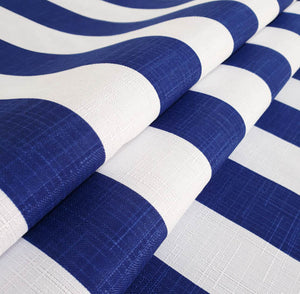 Richloom Solarium Outdoor Classic Stripe Navy Fabric per meter