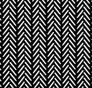 Black and White Herringbone Outdoor Cushion Cover