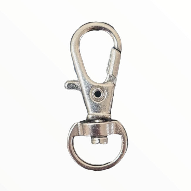 Silver Lobster Swivel Clasp - Trigger Clips 32mm Long