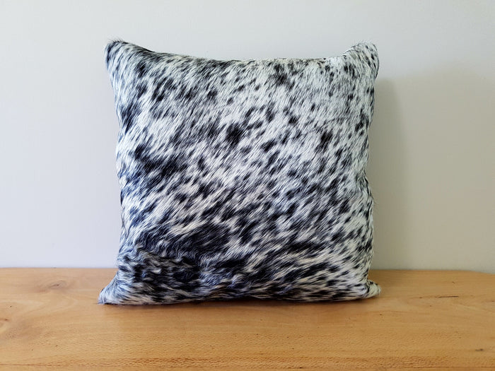 Swirl Black and White Cowhide Cushion 45cm