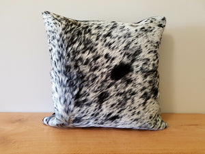 Swirl Black and White Cowhide Cushion 45cm