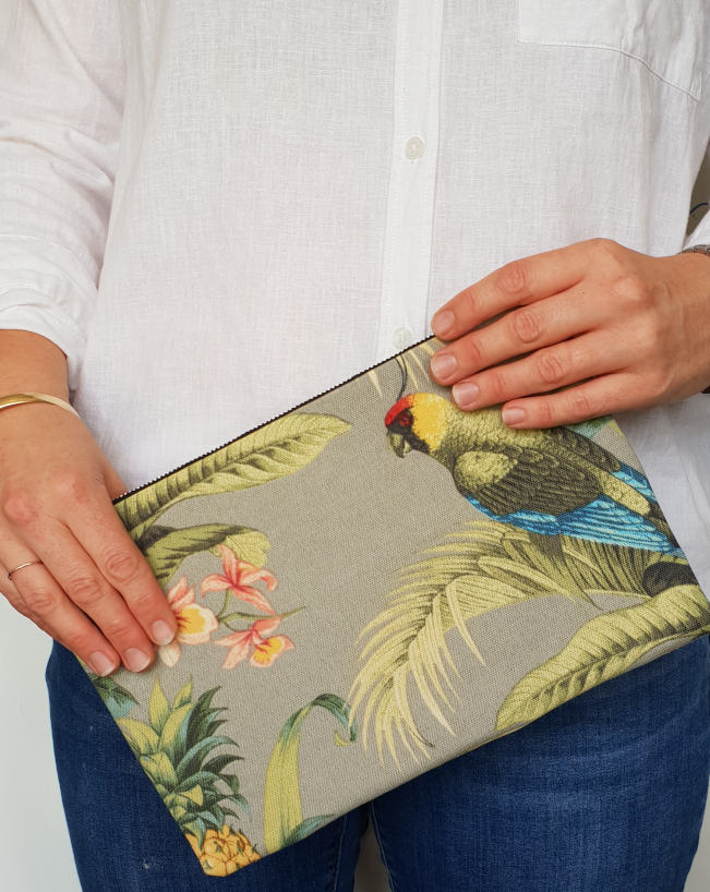 Tangelo Fabric Clutch