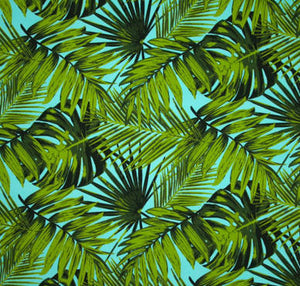 Terrasol aqua palms fabric