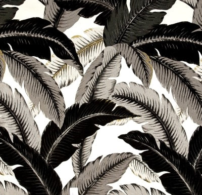 Tommy Bahama Indoor/Outdoor Swaying Palms Black Fabric per meter