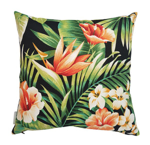 Tropical Hibiscus Flowers Outdoor Cushion Cover