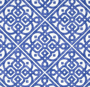 Sea Blue Hamptons Geometric Indoor Cushion Cover