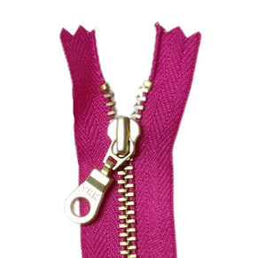 YKK Metal Zip Hot Pink with Silver Donut Pull - Colour 516