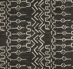 Charcoal Tribal Mud Cloth Indoor Cushion Cover