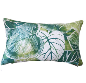 Beautiful Large Green Leaf Outdoor Cushion Cover