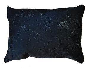 Black and Silver Grey Cowhide Rectangle Cushion Cover 50cm x 35cm