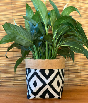 Black and White Diamond Fabric Pot Holder