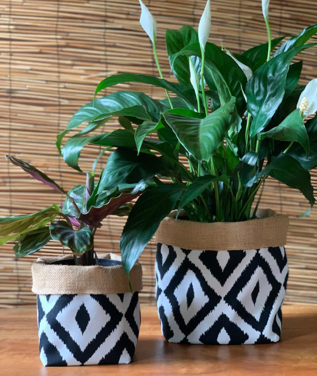 Black and White Diamond Fabric Pot Holder