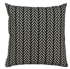 Black and White Herringbone Outdoor Cushion Cover