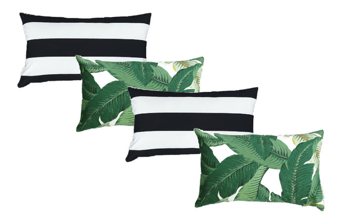 Green Tropical Palm Leaf Outdoor Cushion Collection