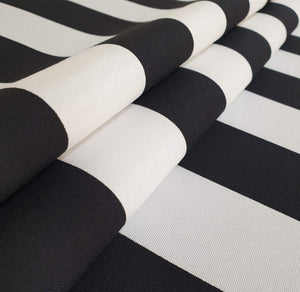 Black and White Striped Outdoor Cushion Cover