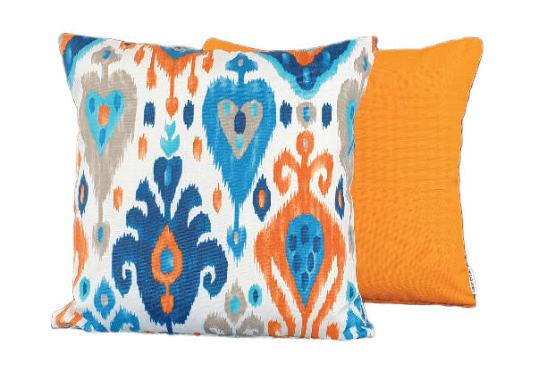 Orange hot sale ikat pillow