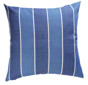 Hamptons Style Wide Blue Stripes Indoor/Outdoor Cushion Cover