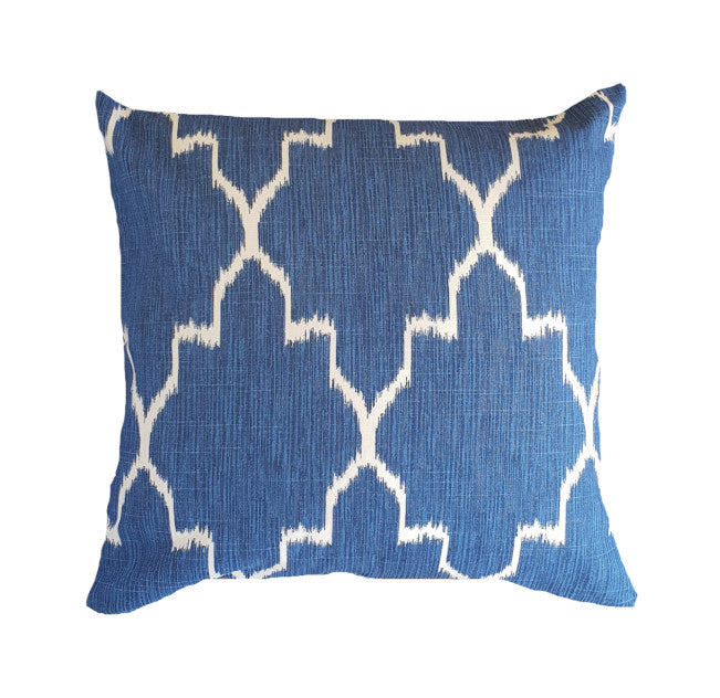 Blue Hamptons Style Monoco Geometric Indoor Cushion Cover