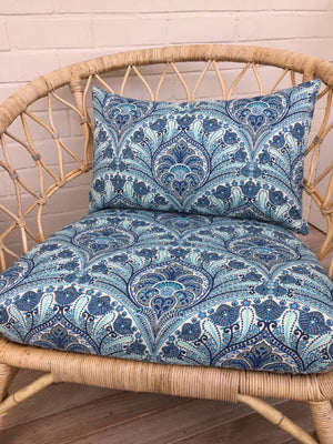 Blue Moroccan Chair Cushion