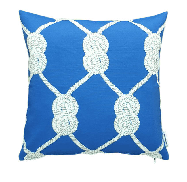 Blue Nautical Knot Hamptons Style Cushion Cover