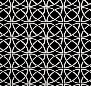 Black and White Geometric Circles Outdoor Cushion Cover