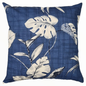 Country Blue Palm Indoor Cushion Cover