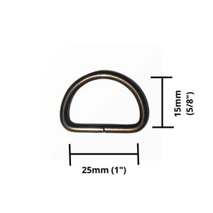 D-Ring 25mm (1") Bronze - 10 Pk