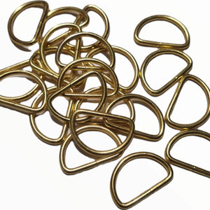 D-Ring 25mm (1") Gold - 10 Pk