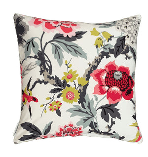 Delicate Red Floral Indoor Cushion Cover 45cm