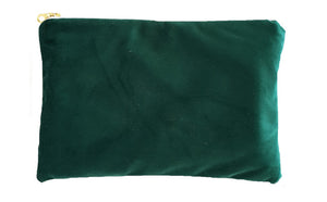 Emerald Green Velvet Clutch