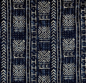 Tribal Mud Cloth Blue Indoor Cushion Cover
