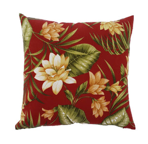 Golden Red Flowers Outdoor Cushion Cover